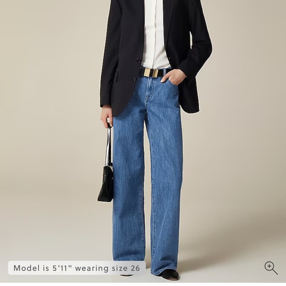 J.Crew Lower-rise wide-leg jean Elaine Wash - Picture 1 of 8